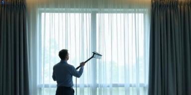 Commercial curtain steam cleaning service tanawha hotels offices