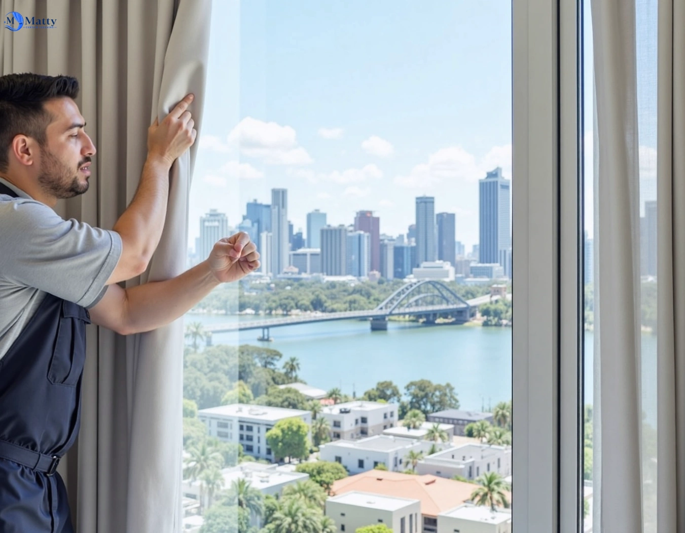 Professional curtain steam cleaning service tanawha QLD by Matty Curtain Cleaning